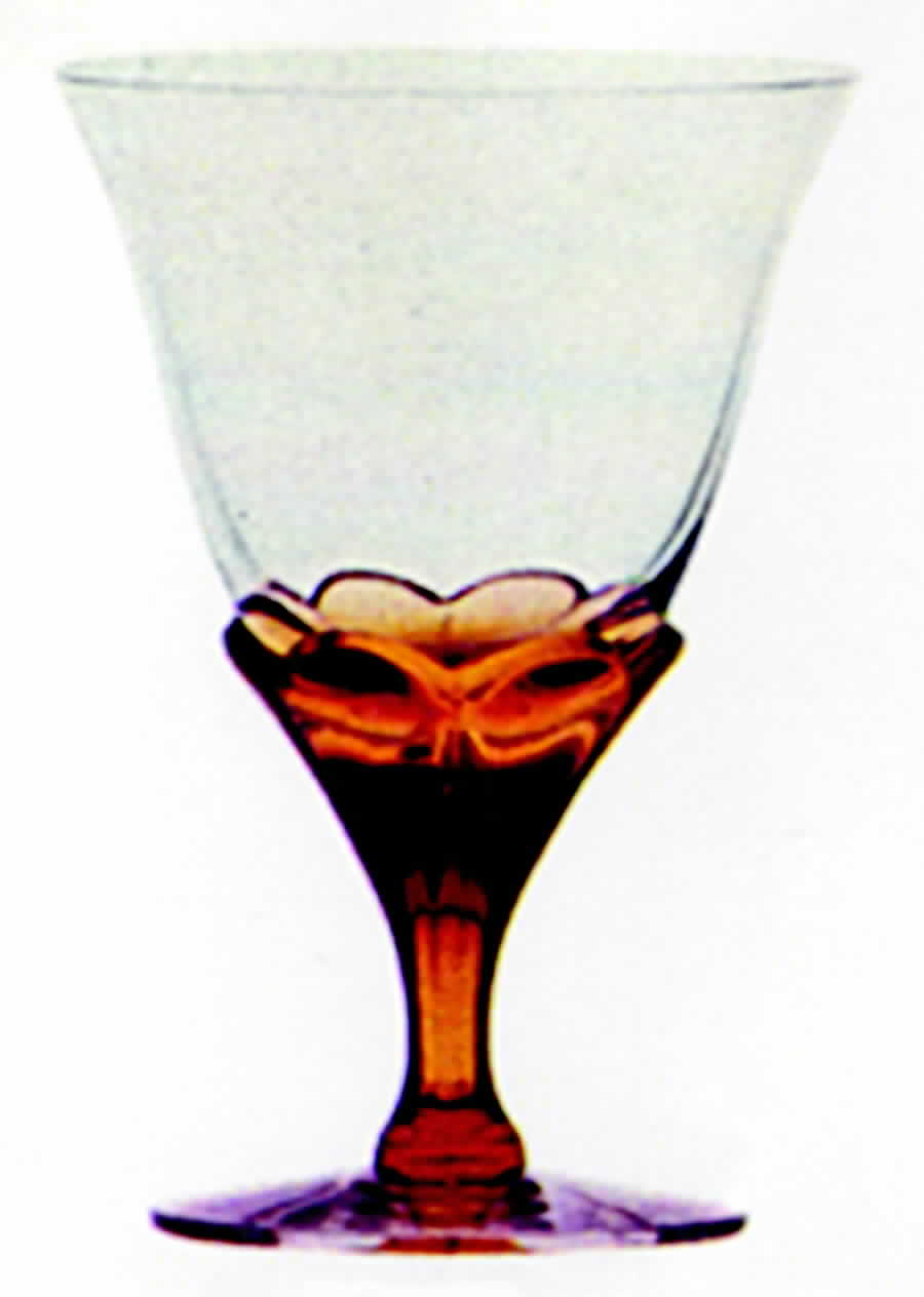 Blossom Topaz Water Goblet by Imperial Glass-Ohio-1