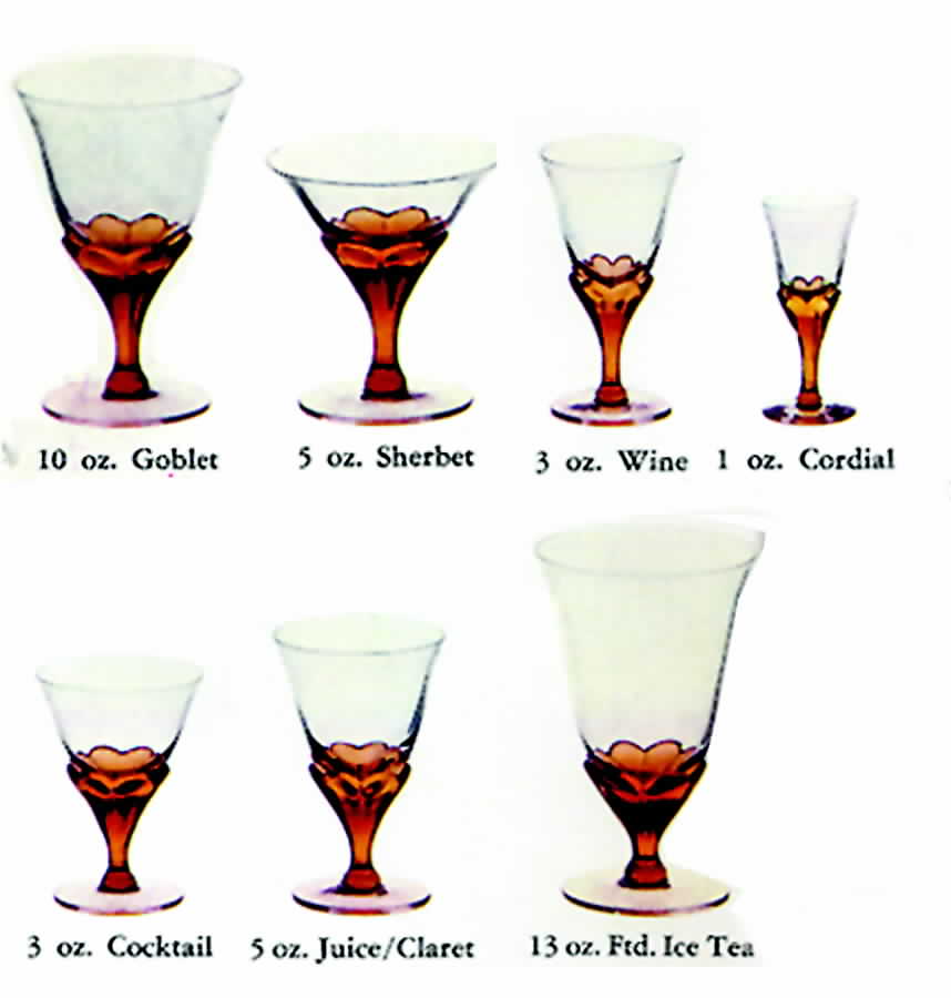 Blossom Topaz Wine Glass by Imperial Glass-Ohio-1
