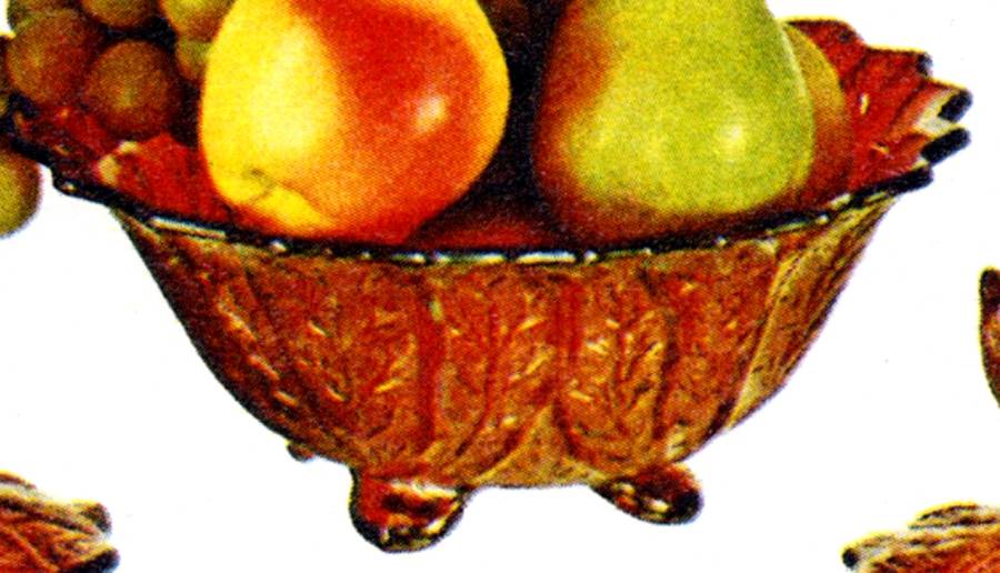 Everglade Sunset Ruby 7" 4-Toed Footed Bowl by Imperial Glass-Ohio-1