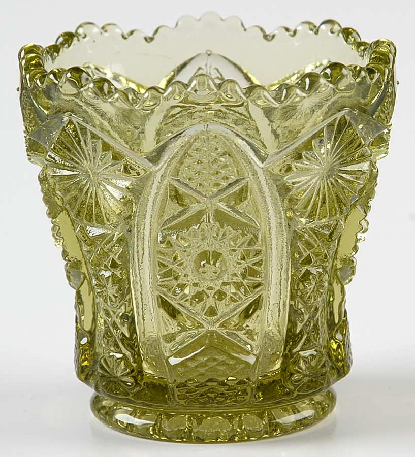 Daisy and Button Green (Verde) Toothpick Holder by Imperial Glass-Ohio-1