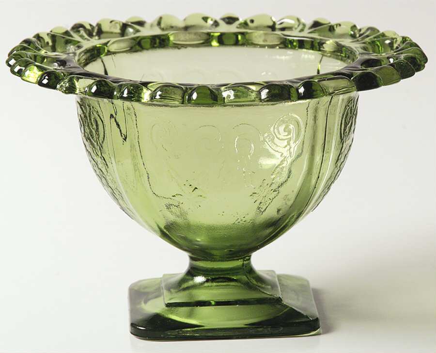 Lorain Avocado Green Planter by Indiana Glass-1