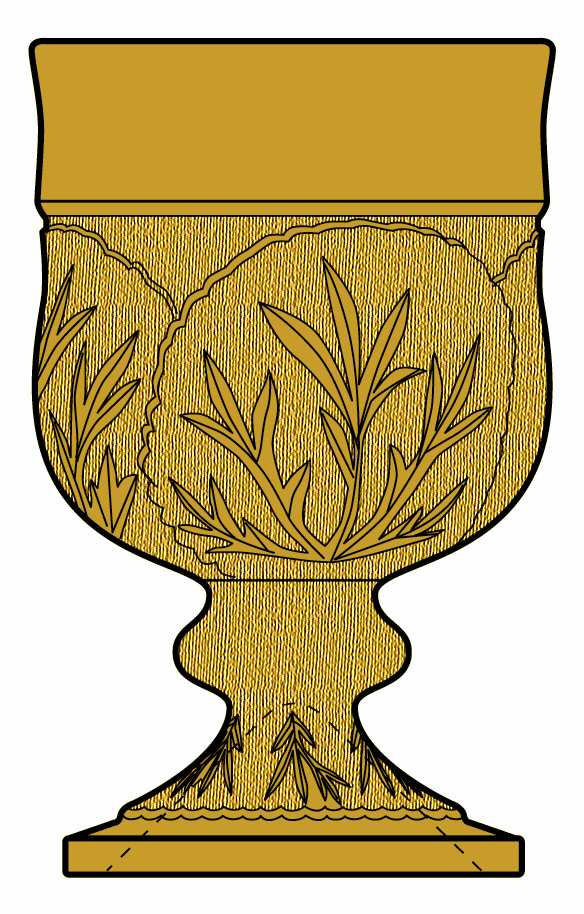 Pebble Leaf Amber Water Goblet by Indiana Glass-1