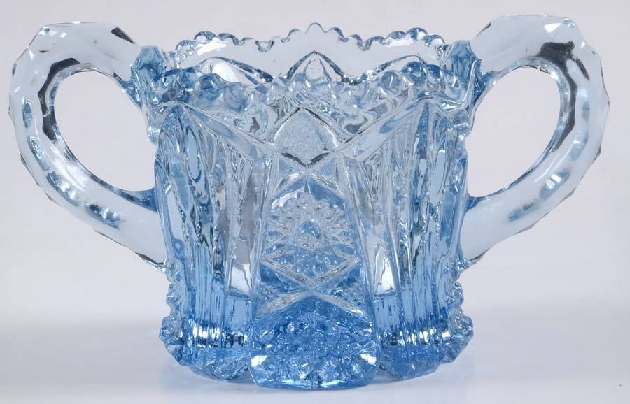 212 Blue Open Sugar by Imperial Glass-Ohio-1