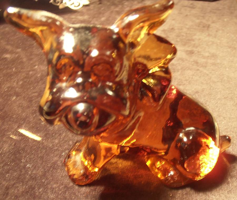Animals & Figurines Bulldog Parlor Pup Dog by Imperial Glass-Ohio-1