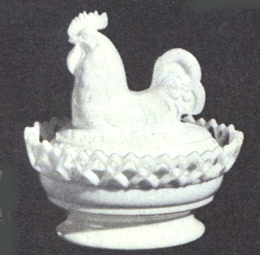 Animals & Figurines #158 Atterbury Rooster Box with Lid by Imperial Glass-Ohio-1
