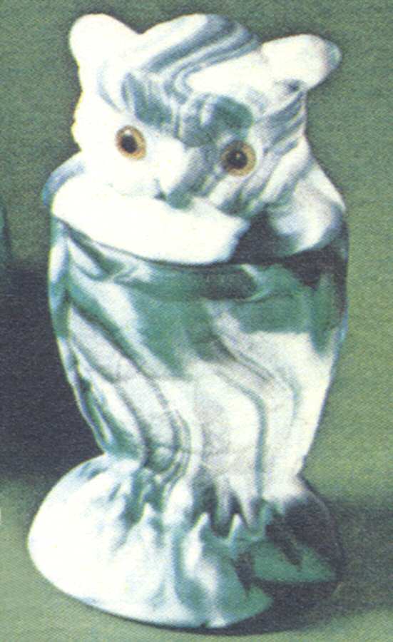 Animals & Figurines #800 Owl Jar & Lid by Imperial Glass-Ohio-1