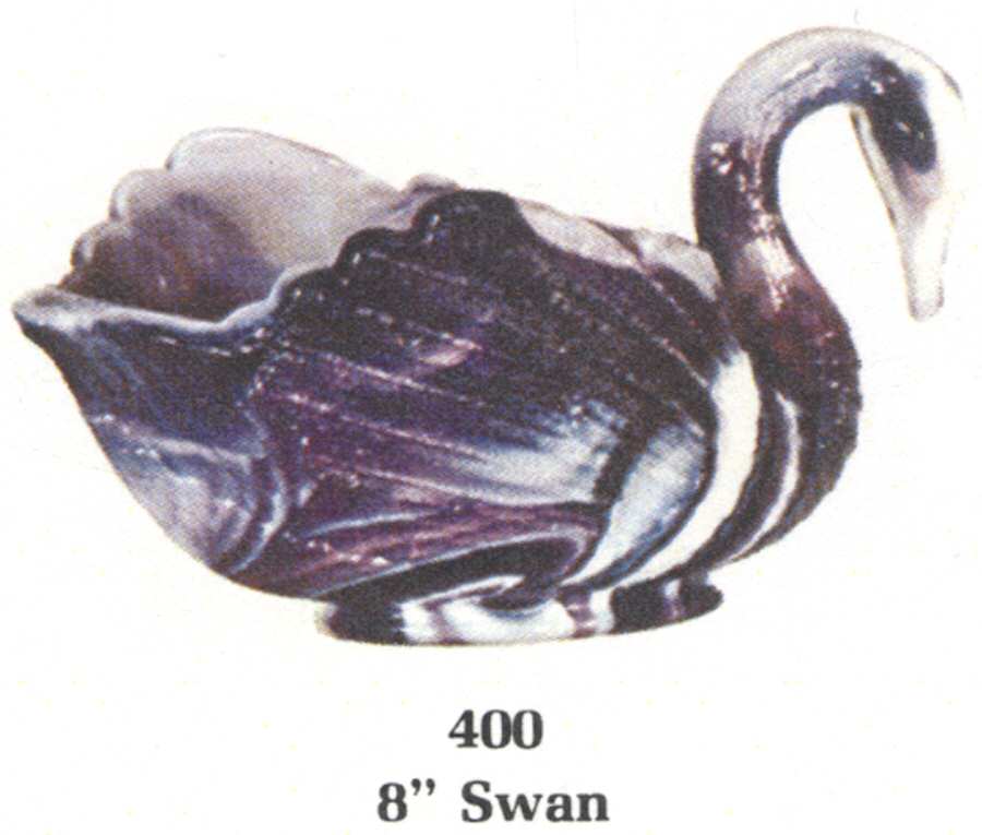Animals & Figurines #400 8" Open Swan by Imperial Glass-Ohio-1