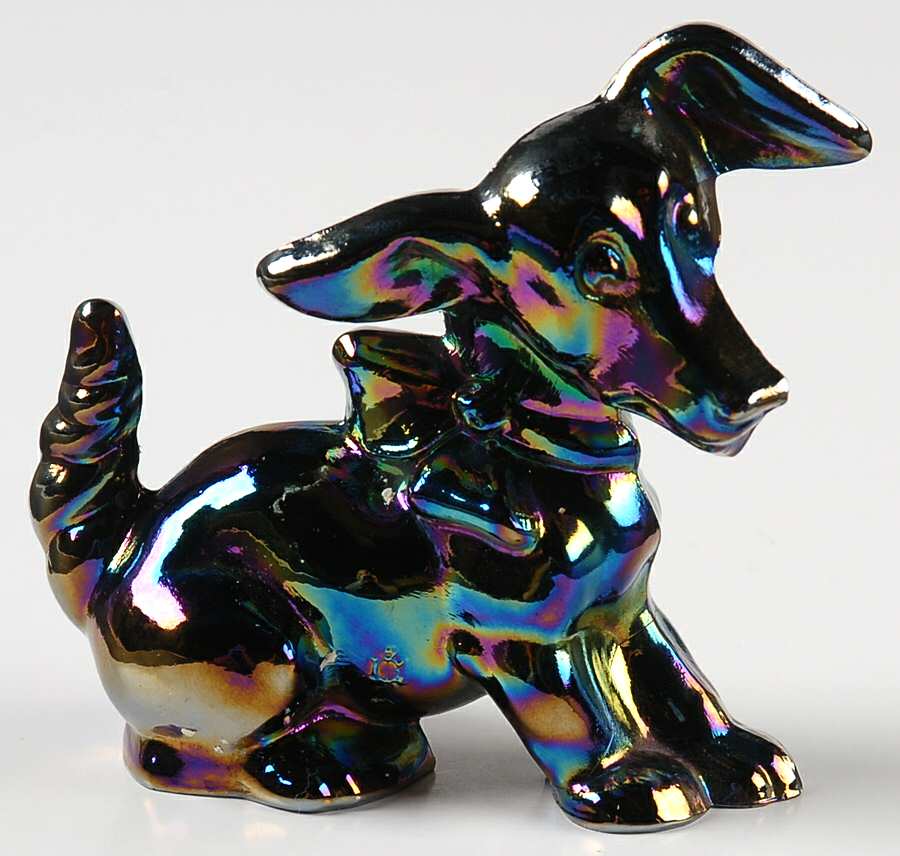 Animals & Figurines Tail Up Terrier Parlor Pup Dog by Imperial Glass-Ohio-1