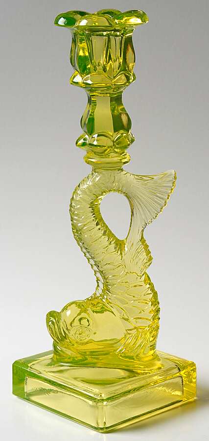 Animals & Figurines 10" Metropolitan Museum of Art Dolphin Candlestick by Imperial Glass-Ohio-1