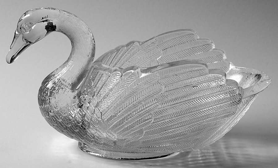 Animals & Figurines #400 8" Open Swan by Imperial Glass-Ohio-1