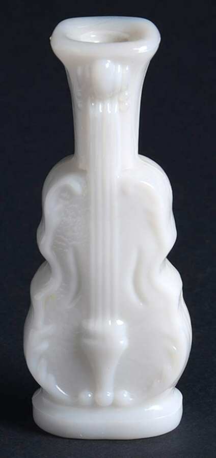 Animals & Figurines Milk Glass Mini Fiddle Vase by Imperial Glass-Ohio-1