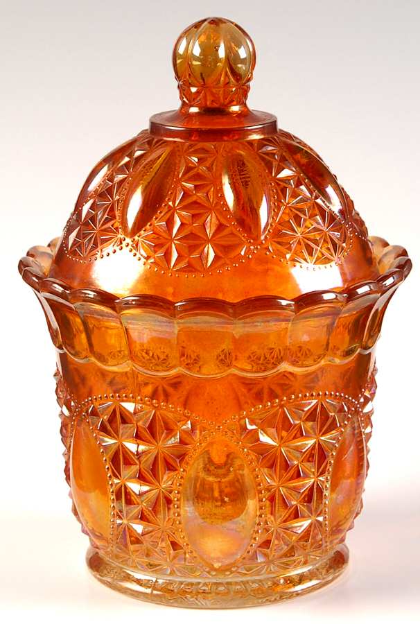 Oregon Marigold Candy Dish & Lid by Imperial Glass-Ohio-1