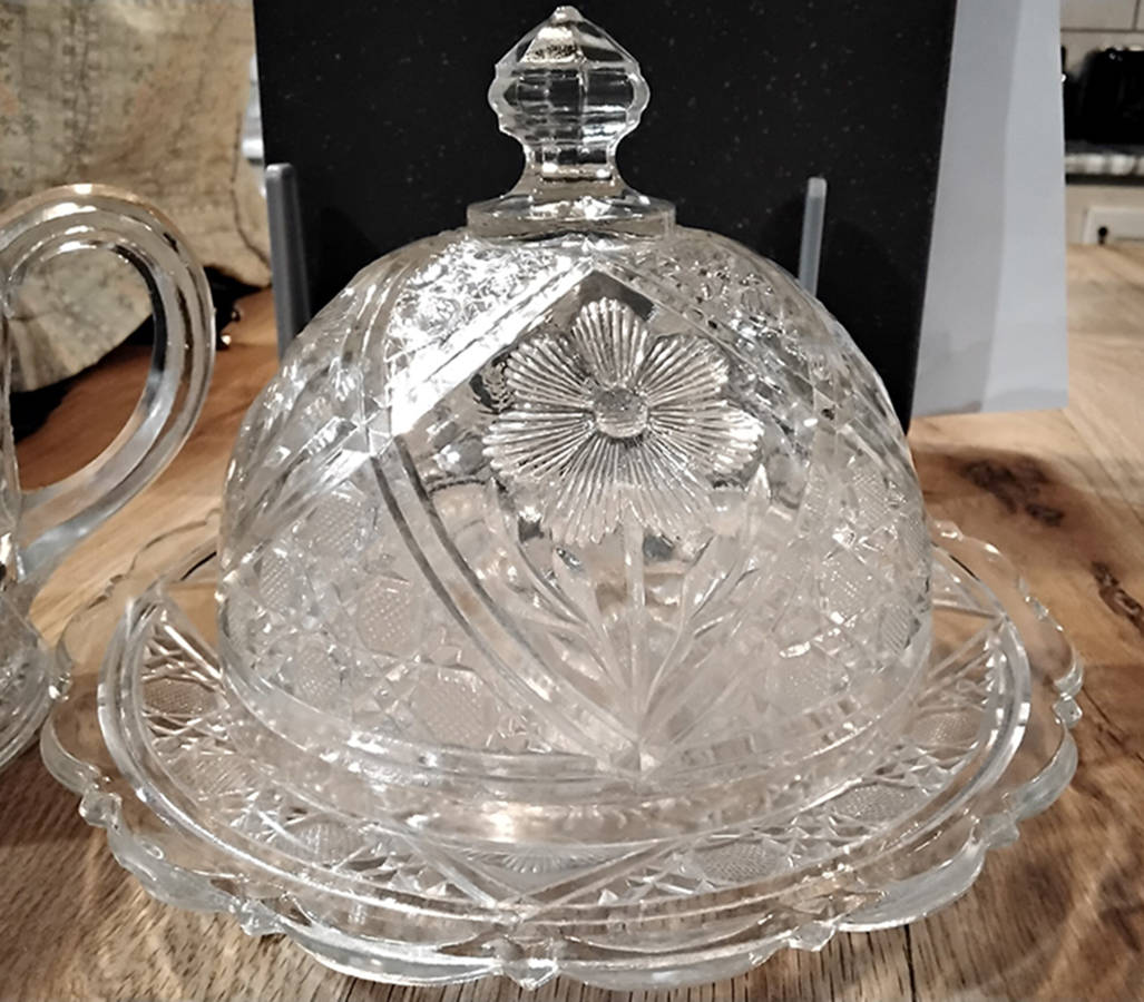 168 Round Covered Butter by Indiana Glass-1