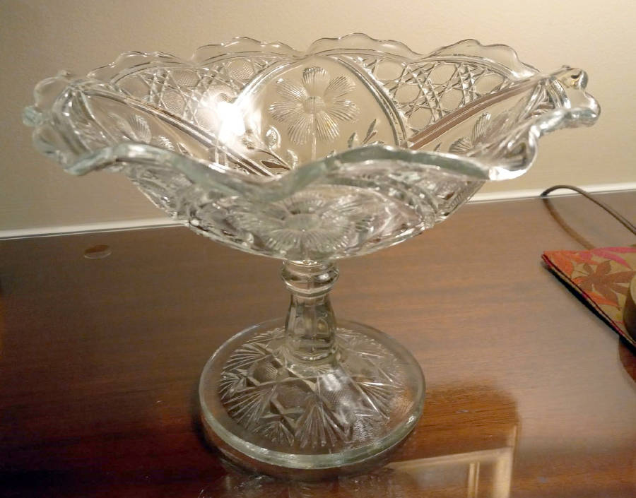 168 Round Compote (Height X Width) by Indiana Glass-1