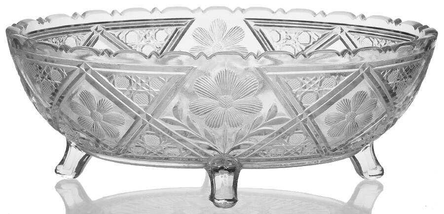 168 9" Oval 4 Toed Bowl by Indiana Glass-1