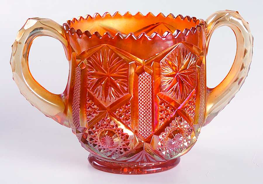 Star and File Marigold Open Spooner by Imperial Glass-Ohio-1