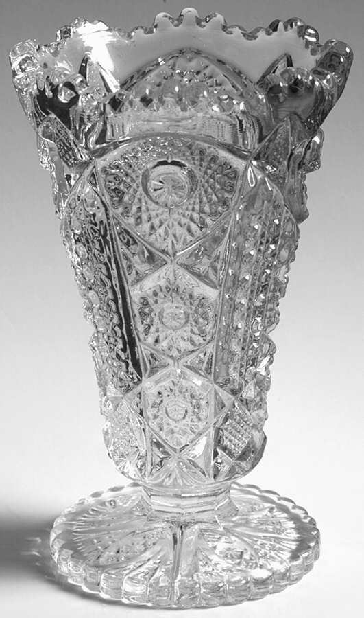536 Clear 6" Flower Vase by Imperial Glass-Ohio-1