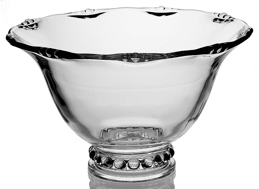 Village Guild 12" Footed Bowl by Indiana Glass-1