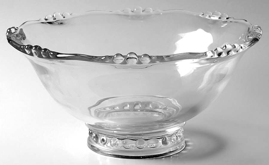 Village Guild 10" Footed Bowl by Indiana Glass-1