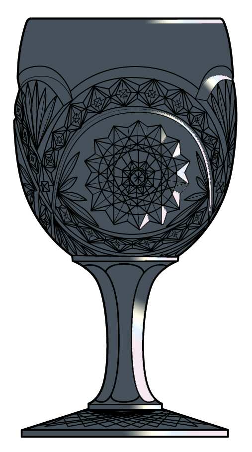 Hobstar Amethyst Carnival Water Goblet by Imperial Glass-Ohio-1