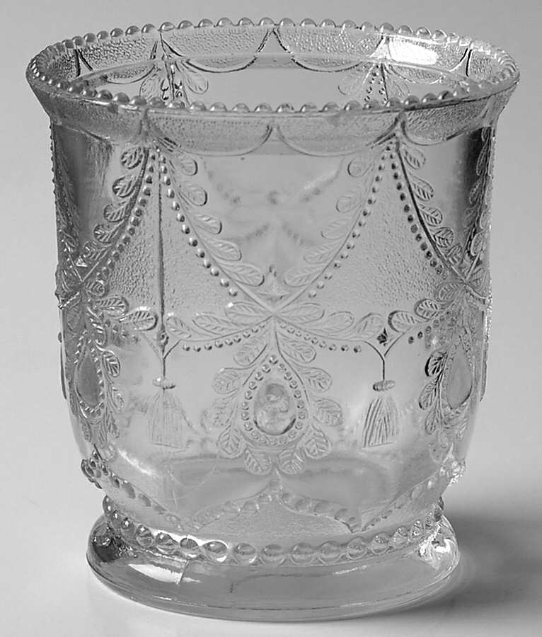 Teardrop & Tassel Clear Open Sugar by Indiana Glass-1