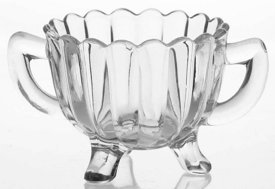 Pillar Flute Clear Open Sugar by Imperial Glass-Ohio-1
