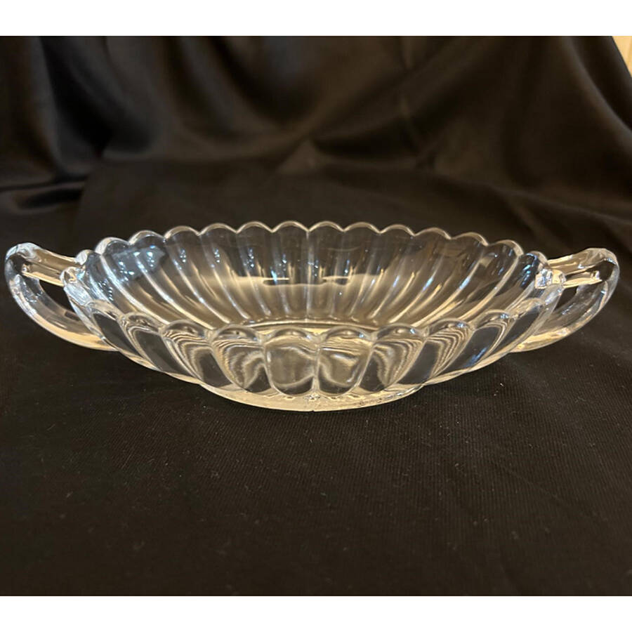 Pillar Flute Clear Pickle Dish by Imperial Glass-Ohio-1