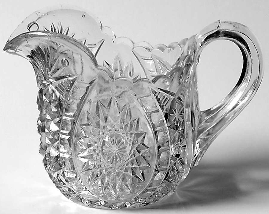 Oval Star Clear Child's Creamer by Indiana Glass-1