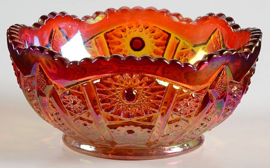 Heirloom Sunset Carnival Small Fruit Dessert Bowl by Indiana Glass-1