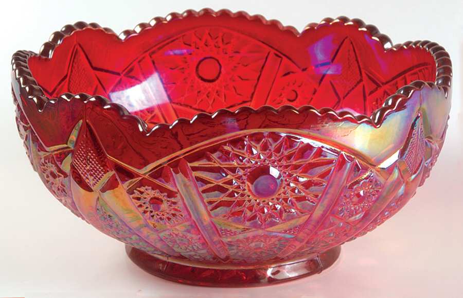 Heirloom Sunset Carnival 8" Cupped Bowl by Indiana Glass-1