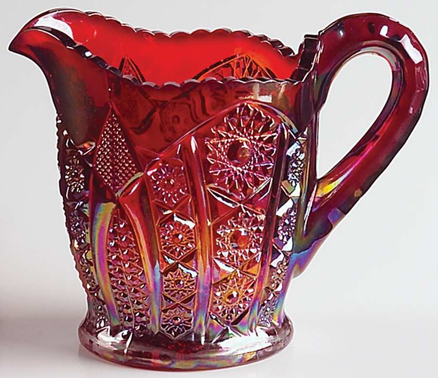 Heirloom Sunset Carnival Creamer by Indiana Glass-1