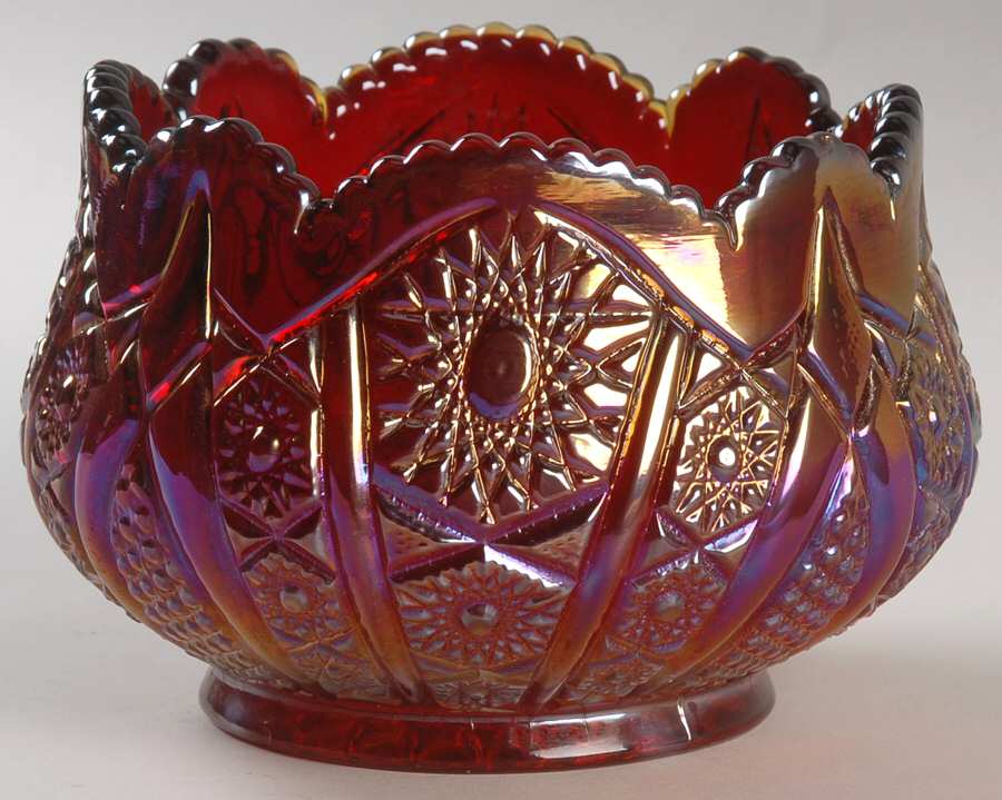 Heirloom Sunset Carnival 6" Rose Bowl by Indiana Glass-1