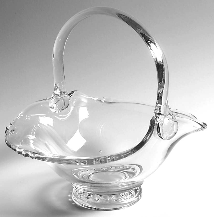 493 Clear 11" Basket by Indiana Glass-1