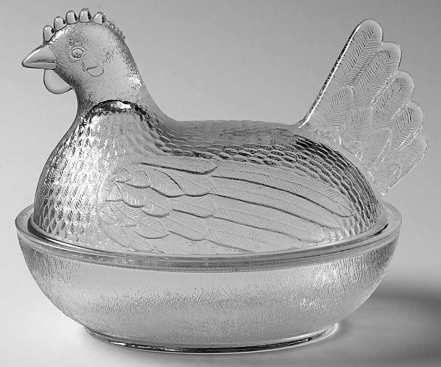 Indiana Animals & Figurines Clear Hen on Nest by Indiana Glass-1