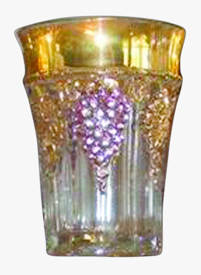 Late Panelled Grape Purple Gold Flat Tumbler by Indiana Glass-1