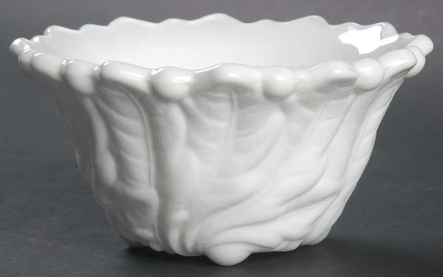 Wild Rose Milk Glass Fruit Cocktail by Indiana Glass-1