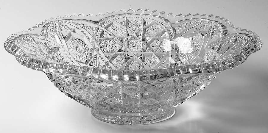 Wheels Clear 10" Round Bowl by Imperial Glass-Ohio-1
