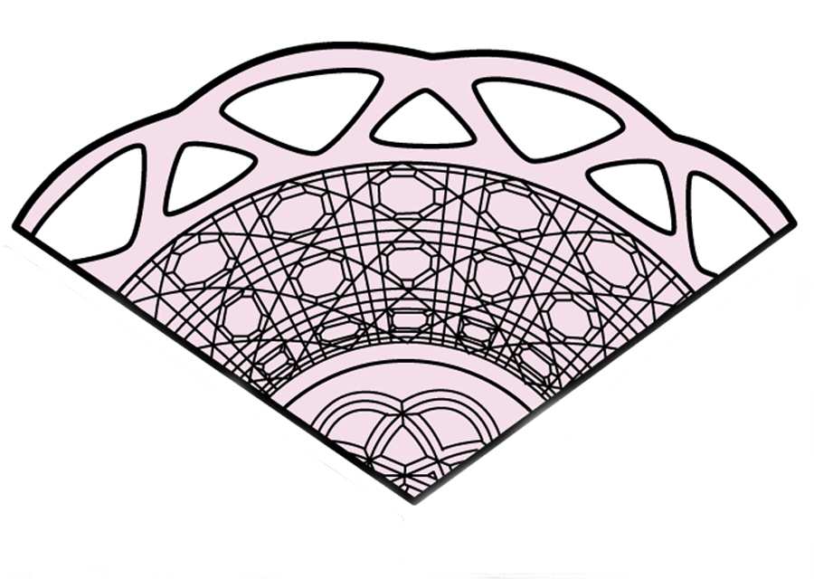 Laced Edge Pink (Sugar Cane) 7" Salad Plate by Imperial Glass-Ohio-1