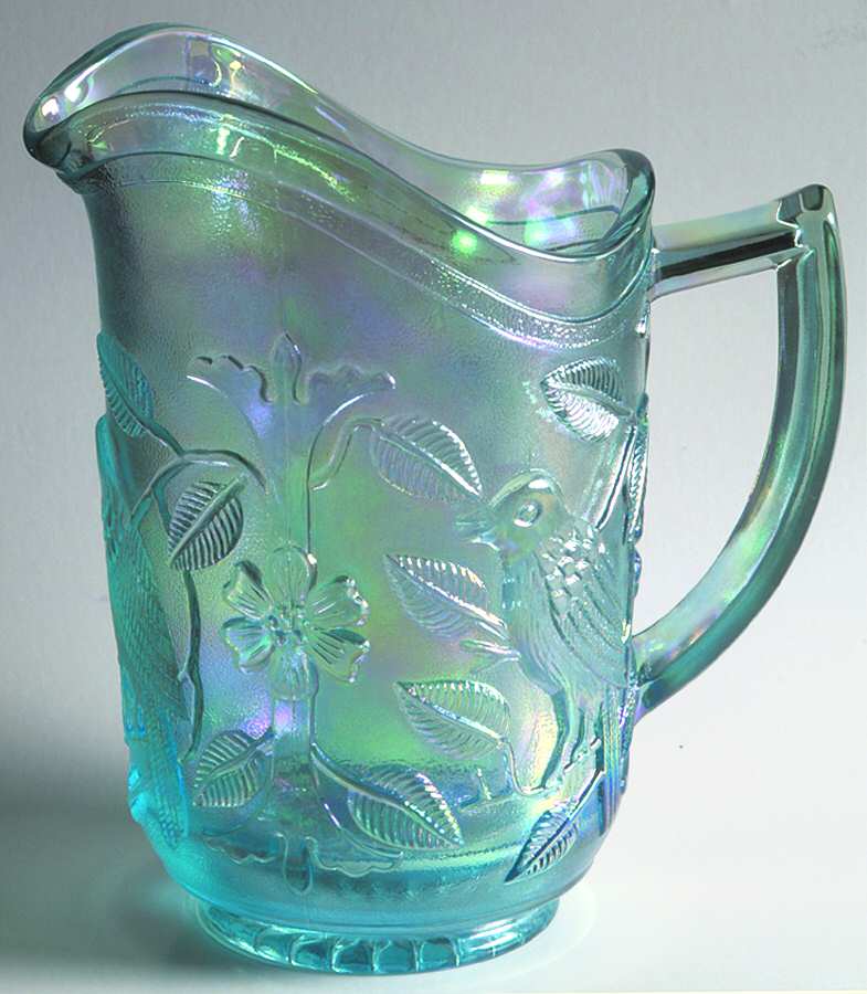 Robin Ice Blue Carnival 48 Oz Pitcher by Imperial Glass-Ohio-1