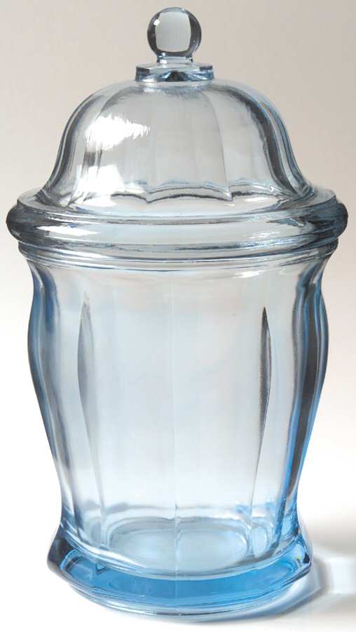 ING3 Blue 10" Storage Jar & Lid by Indiana Glass-1