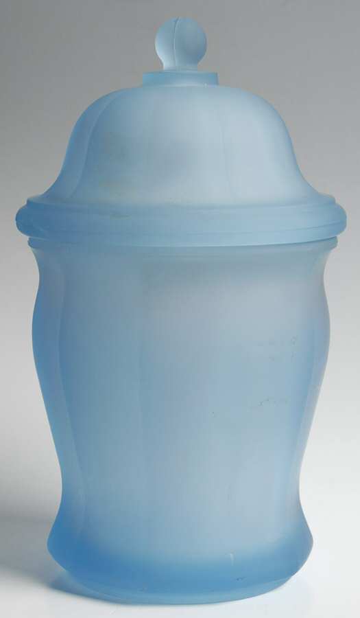 ING3 Blue 10" Storage Jar & Lid by Indiana Glass-1