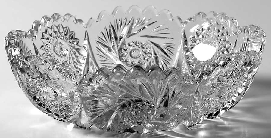555 Clear 6" Nappy by Imperial Glass-Ohio-1