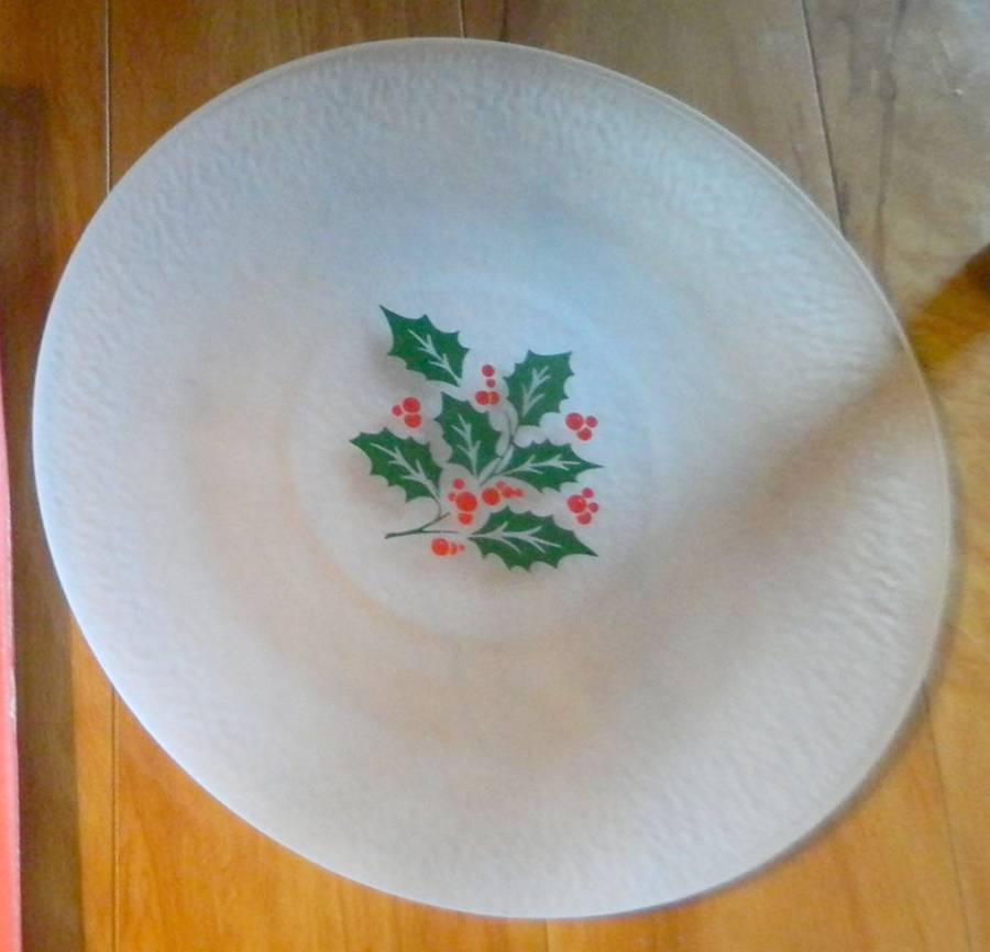 Holly and Frost Buffet Plate by Indiana Glass-1