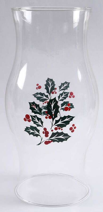 Holly 11" Hurricane Globe by Indiana Glass-1