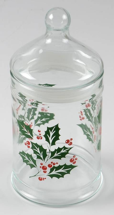 Holly 5" Storage Jar & Lid by Indiana Glass-1