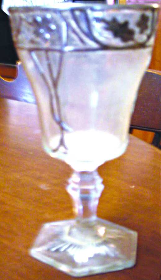 Indiana Silver Water Goblet by Indiana Glass-1