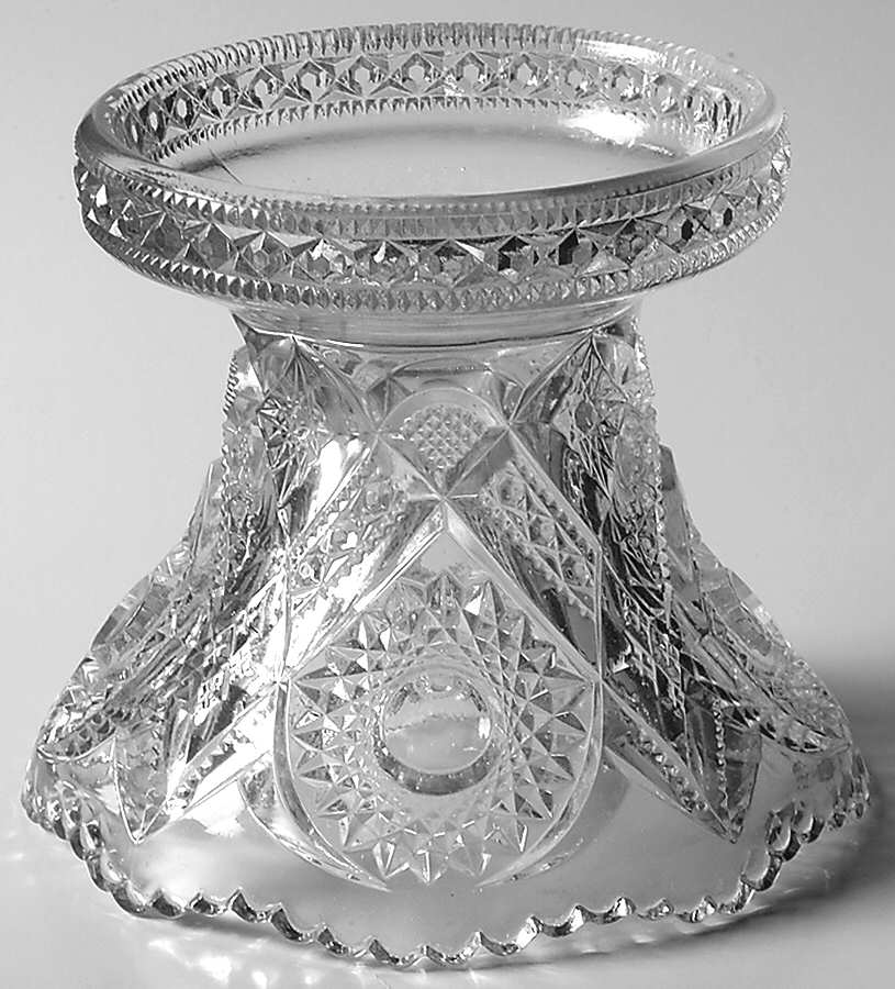 Hobstar Flower Clear Punch Bowl by Imperial Glass-Ohio-1