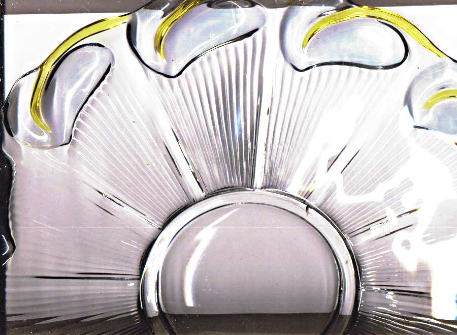 1009 Blue and Yellow Saucer Only by Indiana Glass-1