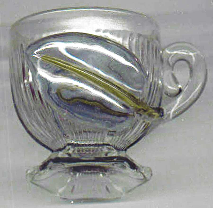 1009 Blue and Yellow Punch Cup by Indiana Glass-1