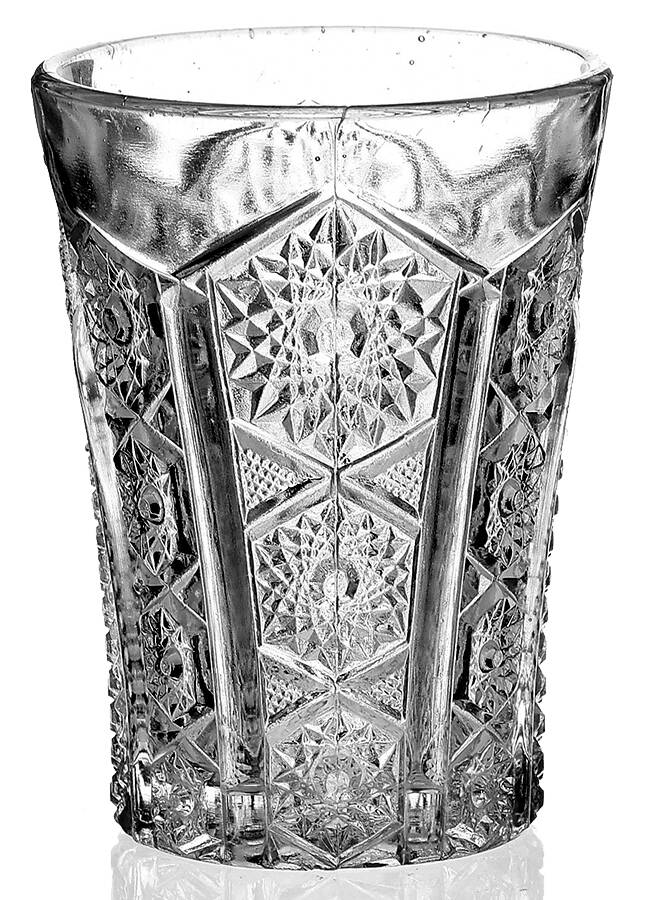 Paneled Daisy and Finecut Clear 9 Oz Flat Tumbler by Indiana Glass-1